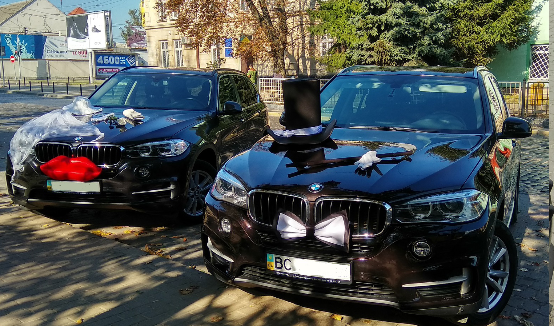 Оформлення весільних автомобілів Lady&Gentleman. Прикраси на прокат у Львові