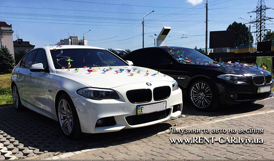 Весільні машини BMW F10 5 серії. Весільні автомобілі у Львові