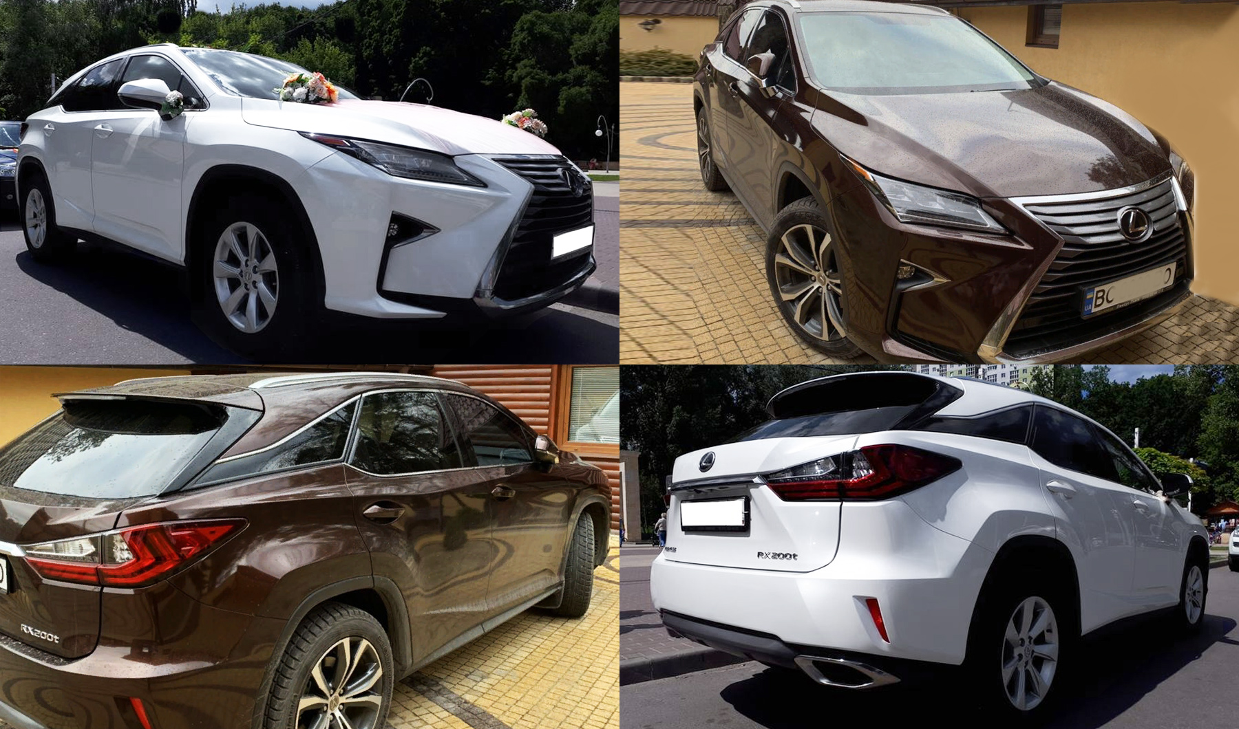 Весільний кортеж з нових кросоверів LEXUS RX. Весільний кортеж у Львові